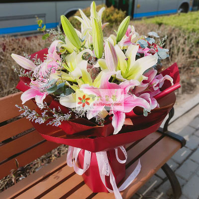 景德镇8支多头百合，万事如意喜上加喜