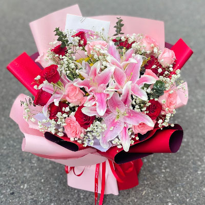 景德镇22朵玫瑰混搭百合，共舞人生