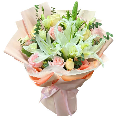 景德镇10朵玫瑰百合混搭，爱是难忘时刻